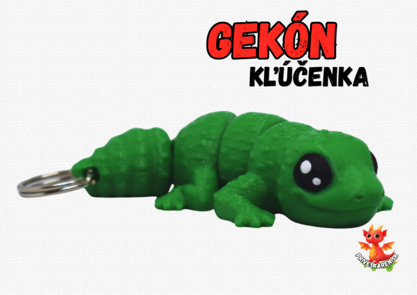 Gekón (Zelený) - kľúčenka