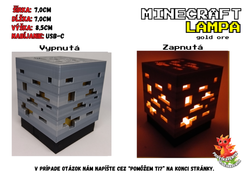 MC Gold ore Lamp