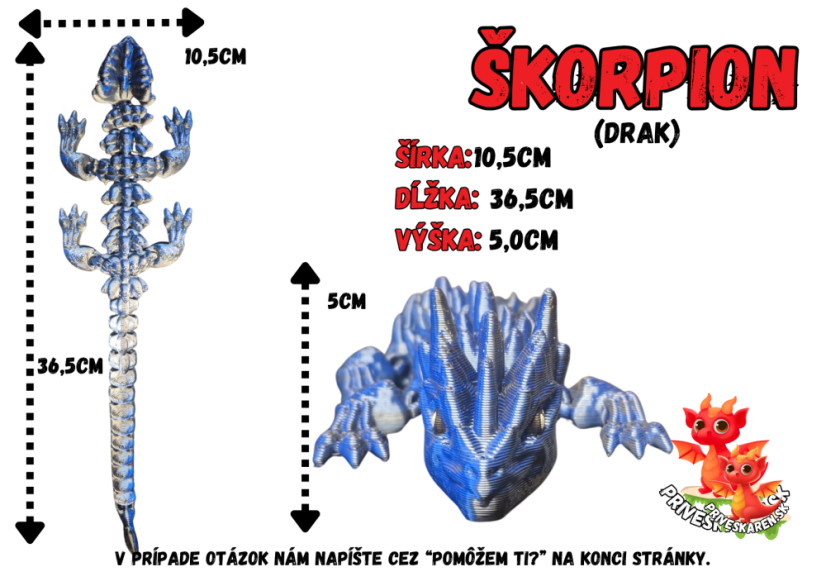 Škorpion (drak) - Farba produktu: 8