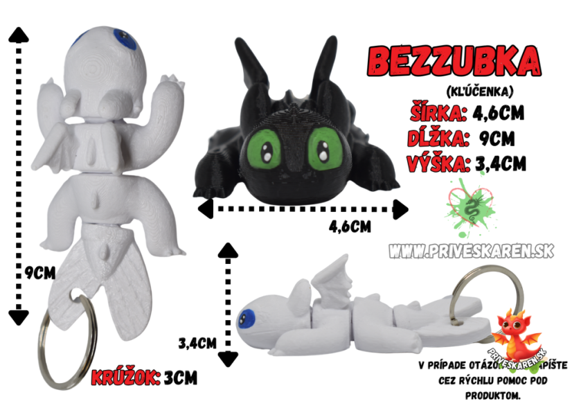 Bezzubka dráčik (Kľúčenka)