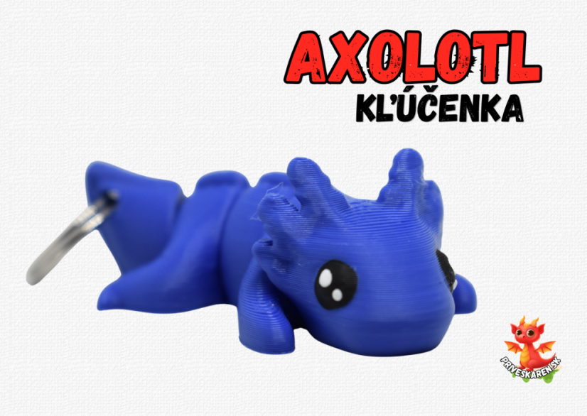 Axolotl (Modrý) - kľúčenka