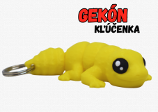 Gekón (Žltý) - kľúčenka