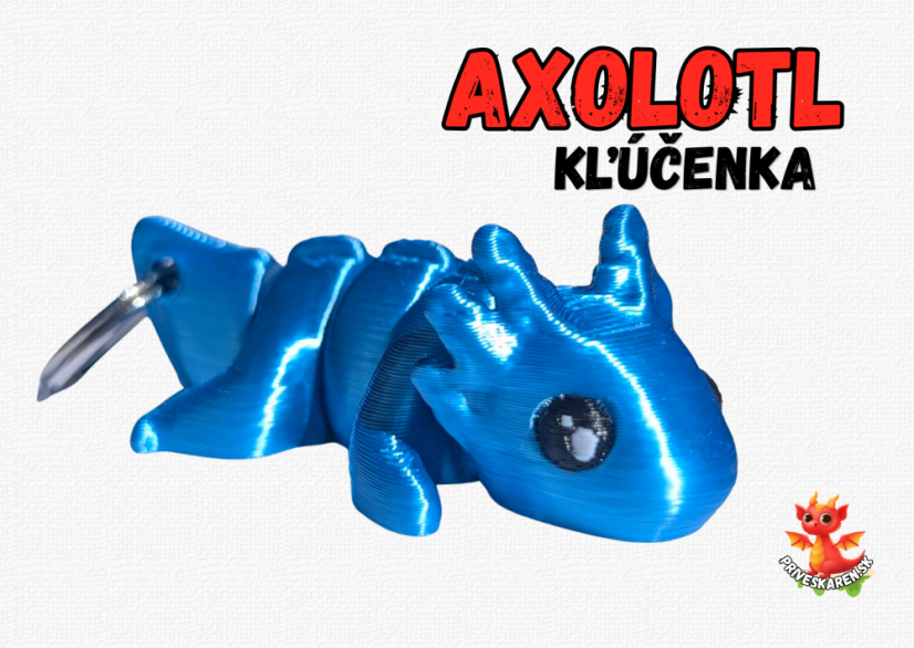 Axolotl (Modrý) - kľúčenka