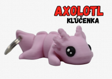 Axolotl (Ružový) - kľúčenka