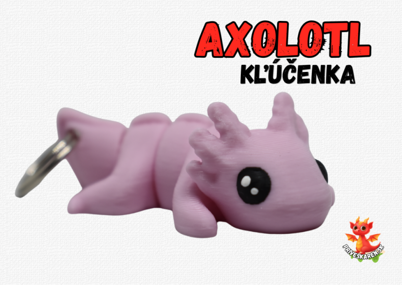 Axolotl (Ružový) - kľúčenka