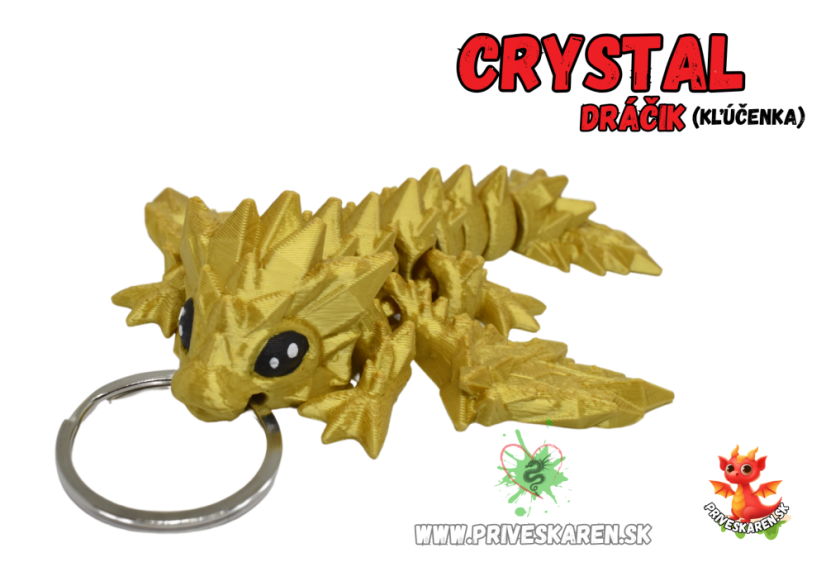 Crystal dráčik (kľúčenka)