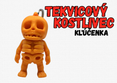 Tekvicový kostlivec - kľúčenka