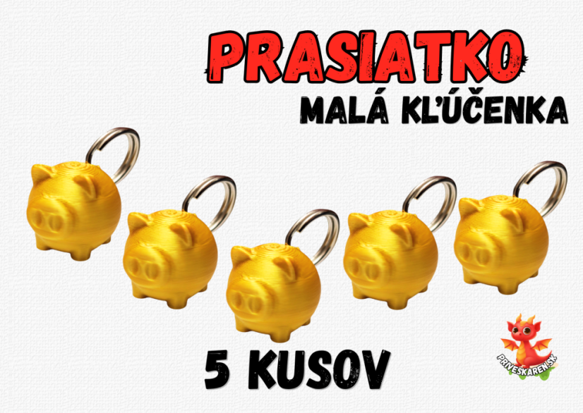 Zlaté Prasiatko - Malá kľúčenka - Aký balíček?: 5 kusov