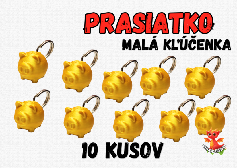 Zlaté Prasiatko - Malá kľúčenka - Aký balíček?: 10 kusov