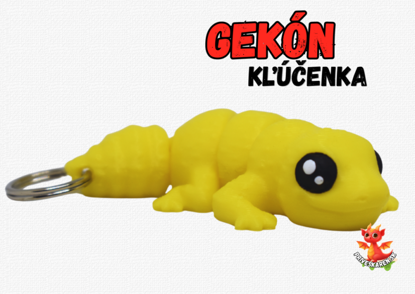 Gekón (Žltý) - kľúčenka