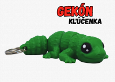 Gekón (Zelený) - kľúčenka